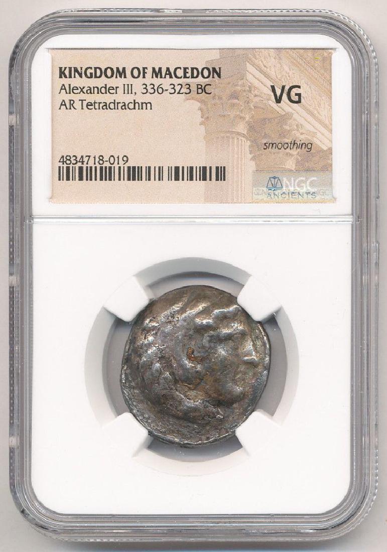 MACEDONIAN KINGDOM AR TETRADRACHM VG NGC ANCIENT: MACEDONIAN KINGDOM AR TETRADRACHM VG NGC ANCIENT WINNER SHALL RECEIVE EXACT COIN SHOWN.