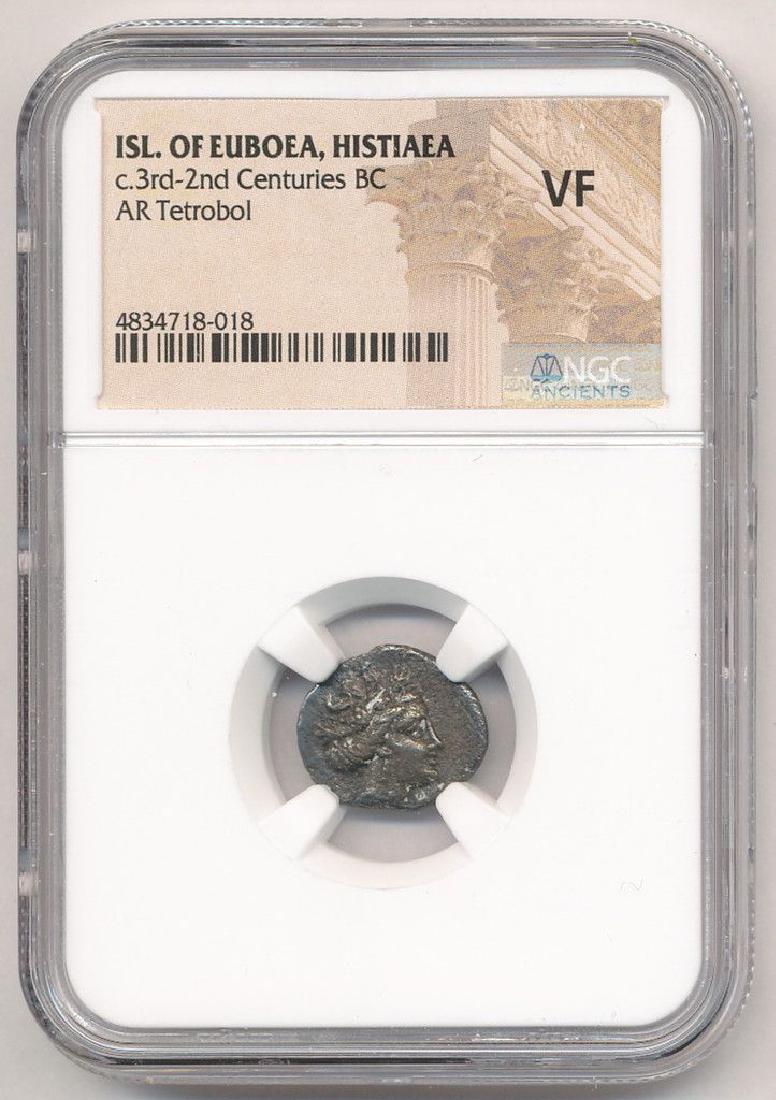 ISL.OF EUBOEA HISTIAEA AR TETRABOL VF NGC ANCIENT: ISL.OF EUBOEA HISTIAEA AR TETRABOL VF NGC ANCIENT WINNER SHALL RECEIVE EXACT COIN SHOWN