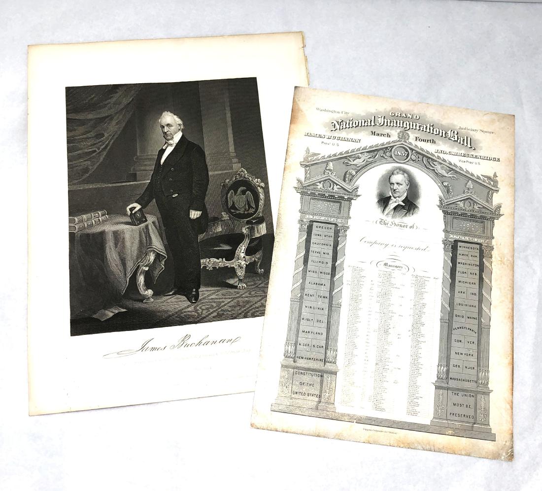 JAMES BUCHANAN 1857 INAUGURATION INVITATION (1 of 3)