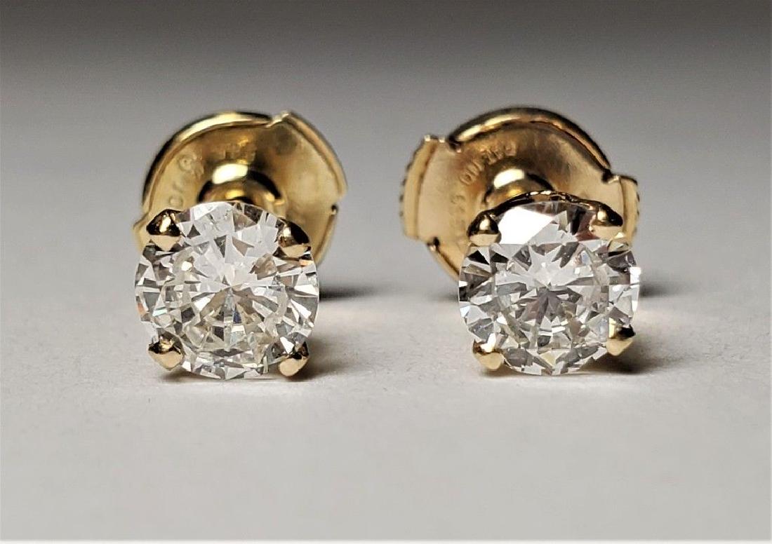 0.5 CT EACH SPECTACULAR QUALITY DIAMOND EARRINGS (1 of 5)