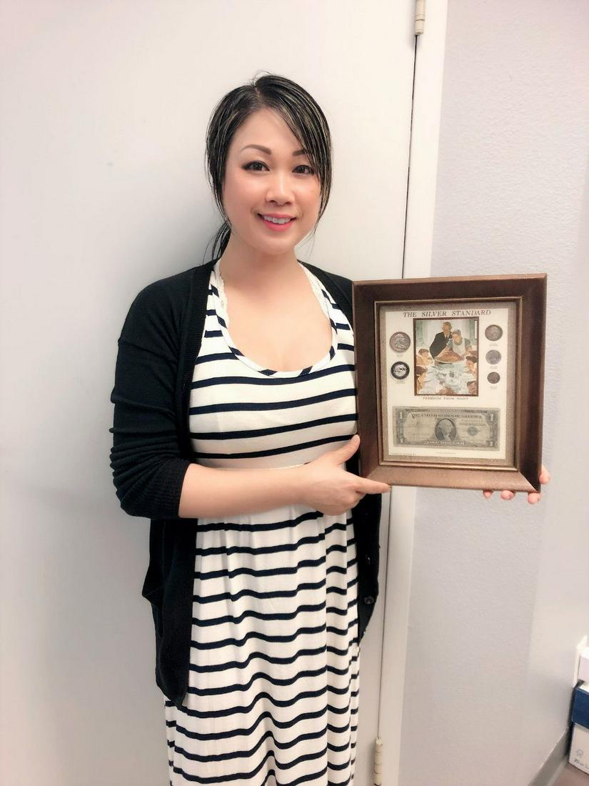 THE SILVER STANDARD COIN & CURRENCY COLLECTION: THE SILVER STANDARD FREEDOM FROM WANT COIN & CURRENCY COLLECTION. VINTAGE FRAME ART, COPYRIGHT 1974 "A KENNEDY MINT" WINNER SHALL RECEIVE THE EXACT ITEMS SHOWN.