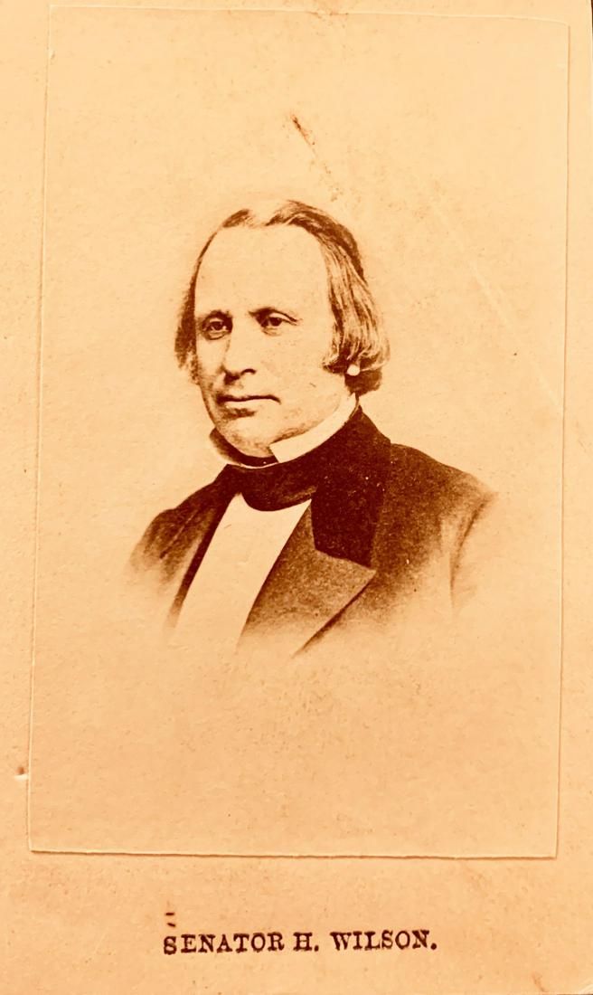 HENRY WILSON VICE PRESIDENT UNDER U.S. GRANT: "JUST A HEARTBEAT AWAY FROM THE PRESIDENCY... VP'S ARE RELATIVELY UNKNOWN HERE IS ANOTHER ONE ON THE VICE PRESIDENTS CHAMBER STATIONARY APRIL 8, 1875 SIGNED "H WILSON" HE DIED IN OFFICE NOVEMBER 22, 1