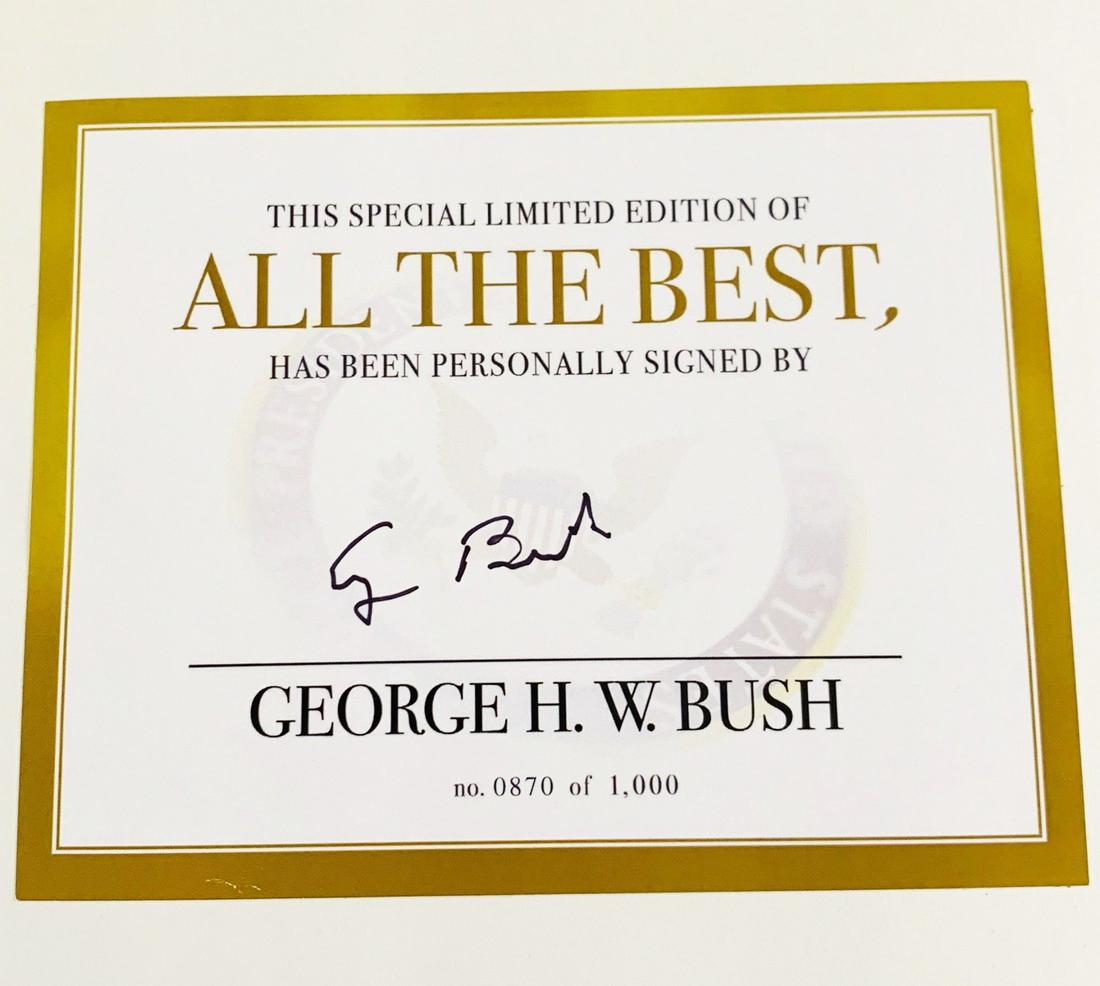 GEORGE H.W. BUSH: PREMIER COLLECTIBLES DELUXE HARDBOUND SIGNED AND NUMBERED LIMITED EDITION 870/1000