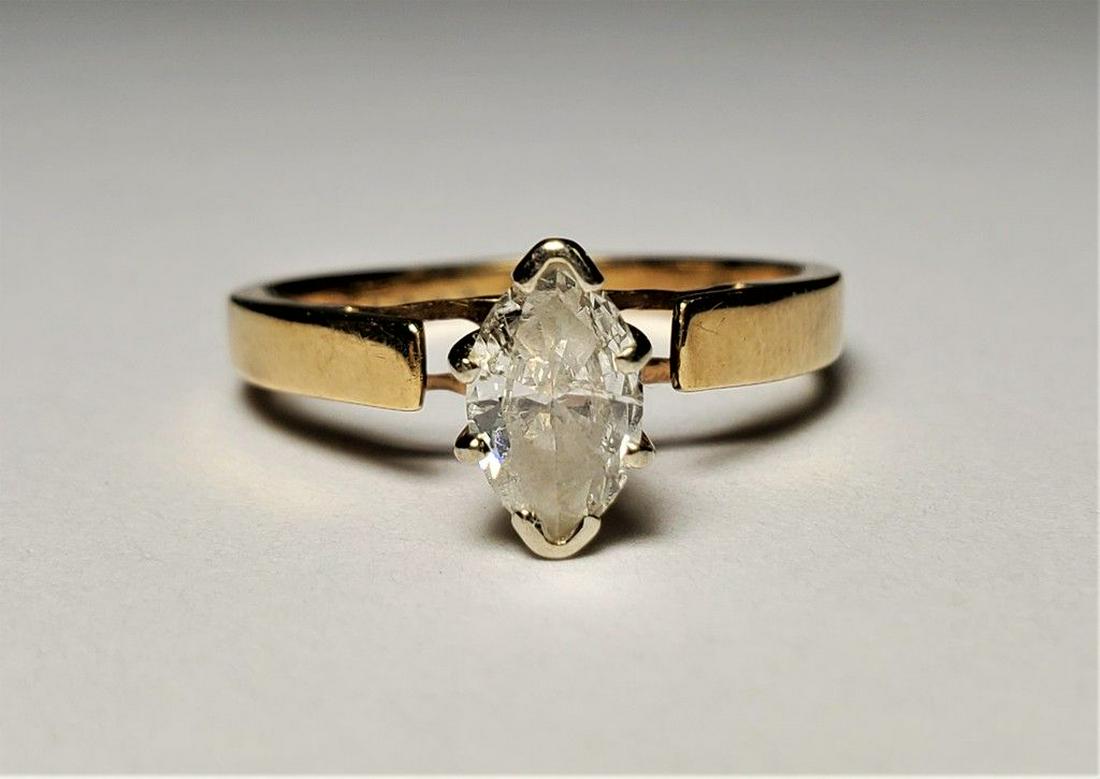 1carat DIAMOND SOLITAIRE RING 14K GOLD: ITS A NICE EYE CLEAN WHITE DIAMOND WITH NO MAJOR VISIBLE FLAWS WITHOUT MAGNIFICATION SIZE: 8 WEIGHS: 3.2 GRAMS WITH GOLD AT 1300 PER OUNCE, THE MELT VALUE OF THIS ITEM IF THIS WAS SOLD EXACTLY ONLY AT