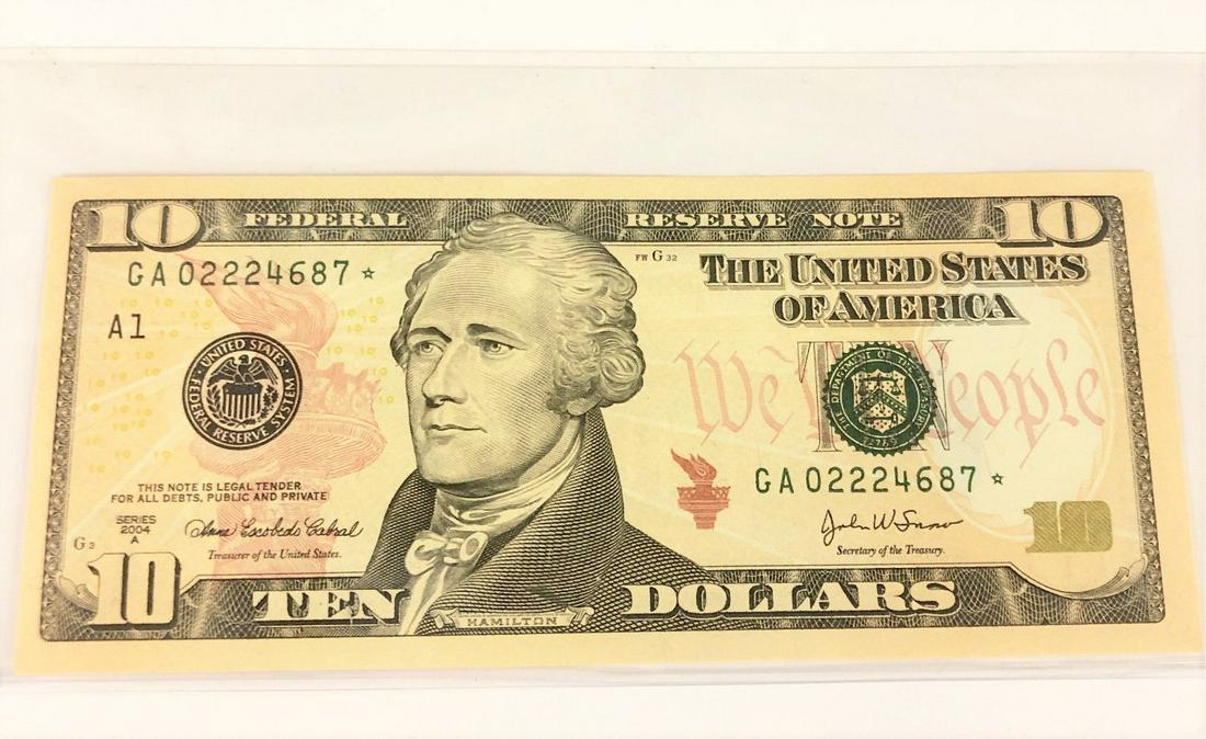2004-A* $10 FEDERAL RESERVE NOTE GEM CU (1 of 3)