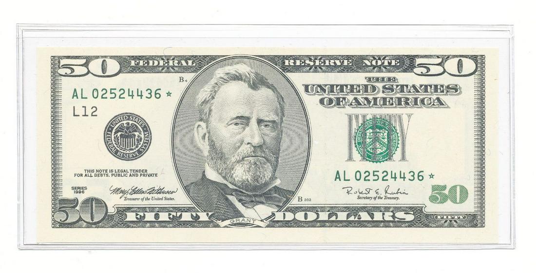1996  $50 FRN STAR NOTE  CRISP CU (1 of 2)