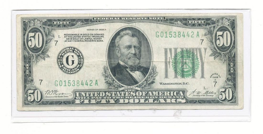 1928 A FEDERAL RESERVE NOTE FINE CONDITION: WINNER SHALL RECEIVE THE EXACT ITEM SHOWN HERE.
