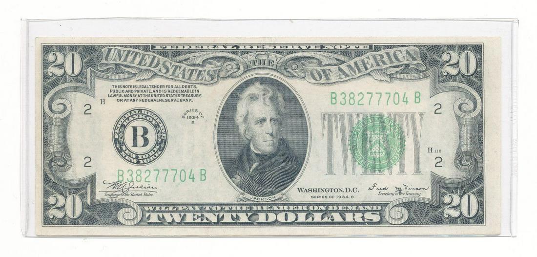 1934 A FANCY SERIAL NOTE '777' AU: WINNER SHALL RECEIVE THE EXACT ITEM SHOWN HERE.