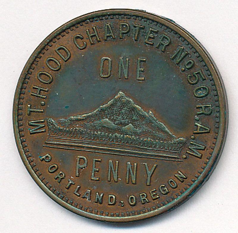 MT. HOOD MASON/ MASONIC TOKEN: QUITE RARE AND INTERESTING TOKEN.