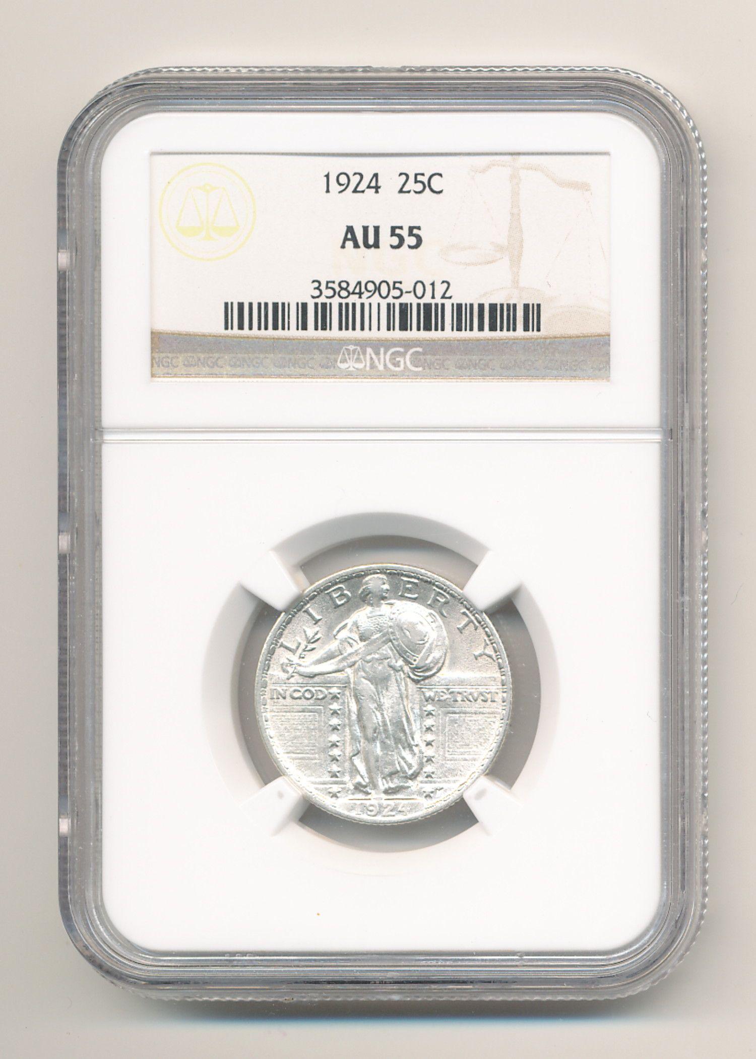 1924 25C AU 55 NGC (1 of 2)