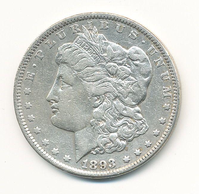 1893 BETTER DATE MORGAN $1 VF VERY RARE DATE (1 of 2)
