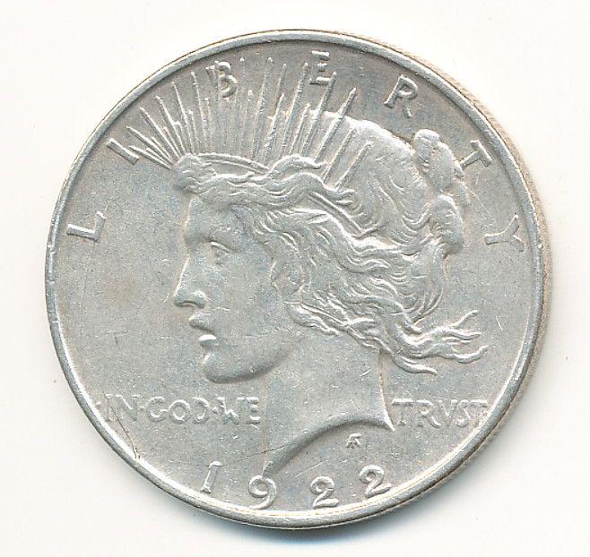 1922-D PEACE $1 MINT ERROR HUGE DIE CRACK (1 of 3)