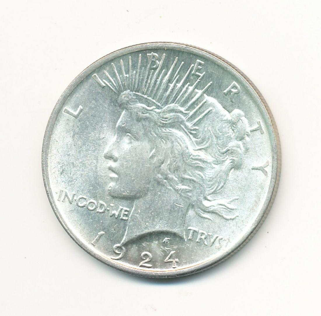 1924 PEACE DOLLAR MS 63 (1 of 2)