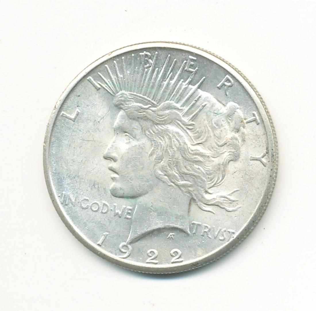1922 S PEACE DOLLAR MS 63 BEAUTIFUL LUSTER (1 of 2)