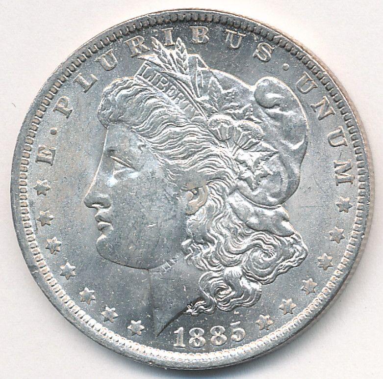 1885-O MORGAN SILVER DOLLAR MS 63 (1 of 2)