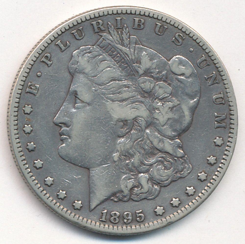 1895-S VERY FINE MORGAN SILVER DOLLAR: WINNER SHALL RECEIVE THE EXACT COIN SHOWN HERE.