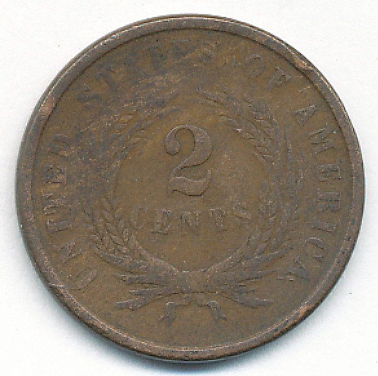 1864 TWO CENT PIECE VG (1 of 2)
