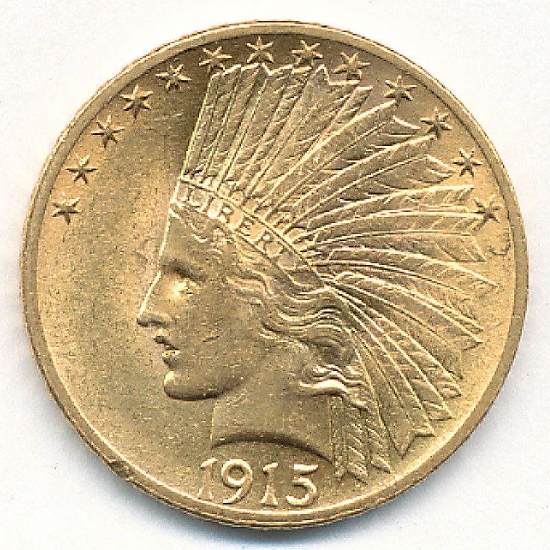 1915 $10 INDIAN GOLD MS 63/64 STUNNING! (1 of 2)