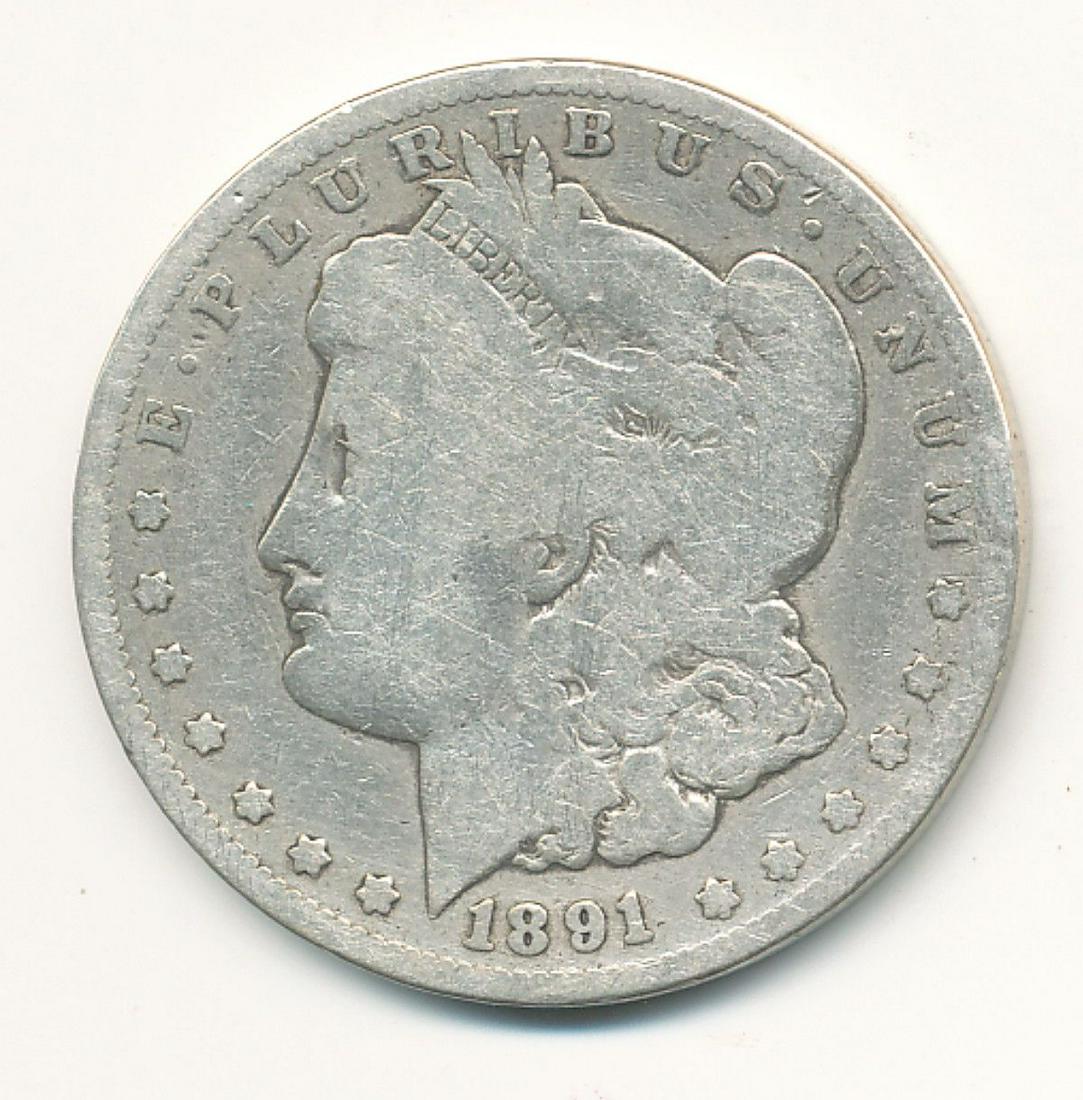 1891-CC CARSON CITY MORGAN SILVER DOLLAR (1 of 2)