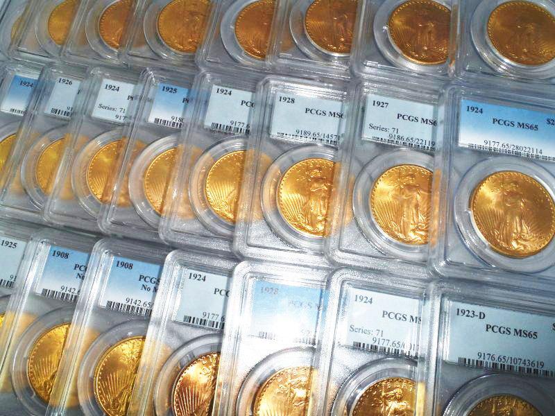 LOT OF (10) MS 65 $20.00 GOLD SAINT GAUDENS (1 of 2)