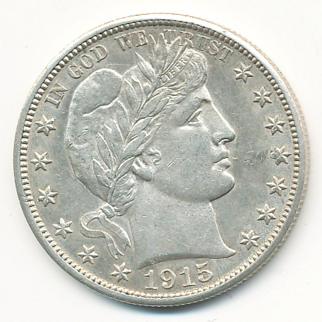 SPECTACULAR 1915-S BARBER .50C MS63 DETAIL (1 of 2)
