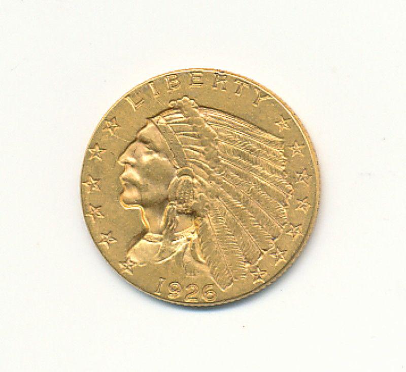 1926 $2.5 INDIAN HEAD GOLD MS63 (1 of 2)
