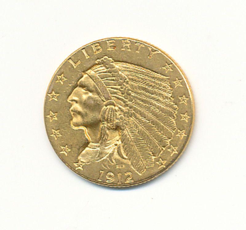 1912 $2.5 INDIAN HEAD GOLD MS63 (1 of 2)