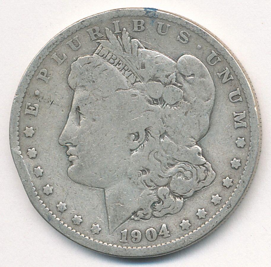 1904-P MORGAN SILVER DOLLAR VG DETAILS (1 of 2)