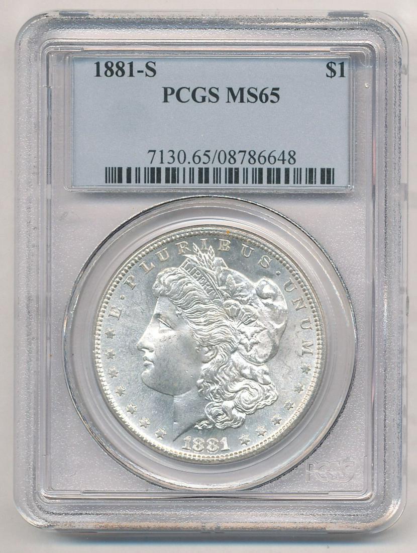 1881-S MORGAN SILVER DOLLAR PCGS MS 65 (1 of 2)