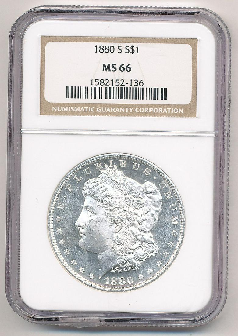 80-S STUNNING PL EXAMPLE NGC MS 66 MORGAN DOLLAR (1 of 4)