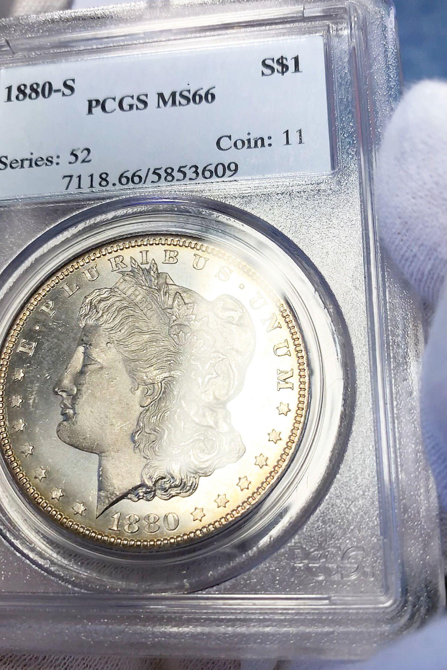80-S STUNNING PL EXAMPLE PCGS MS 66 MORGAN DOLLAR (1 of 4)