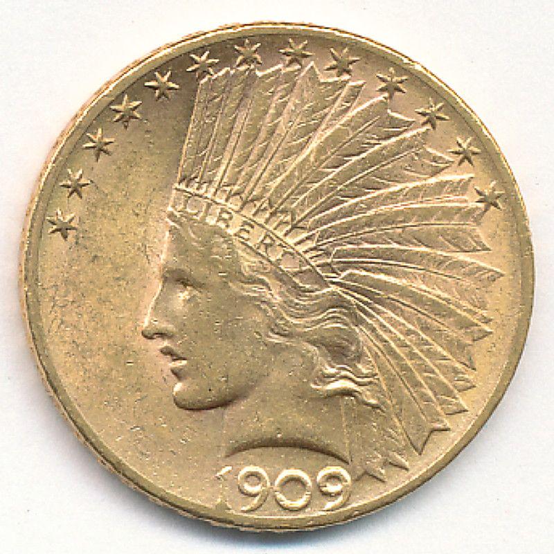 1909-S BETTER DATE $10 INDIAN GOLD MS 62/63 (1 of 3)
