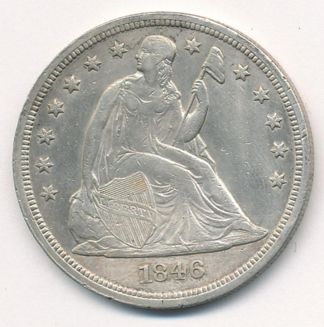 1846 SEATED DOLLAR MS-60/62 (1 of 2)