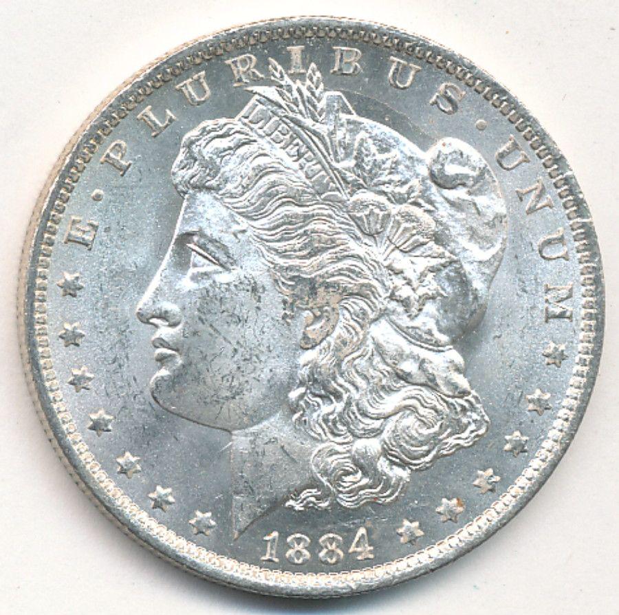 1884-O MORGAN SILVER DOLLAR MS 63/64 (1 of 2)