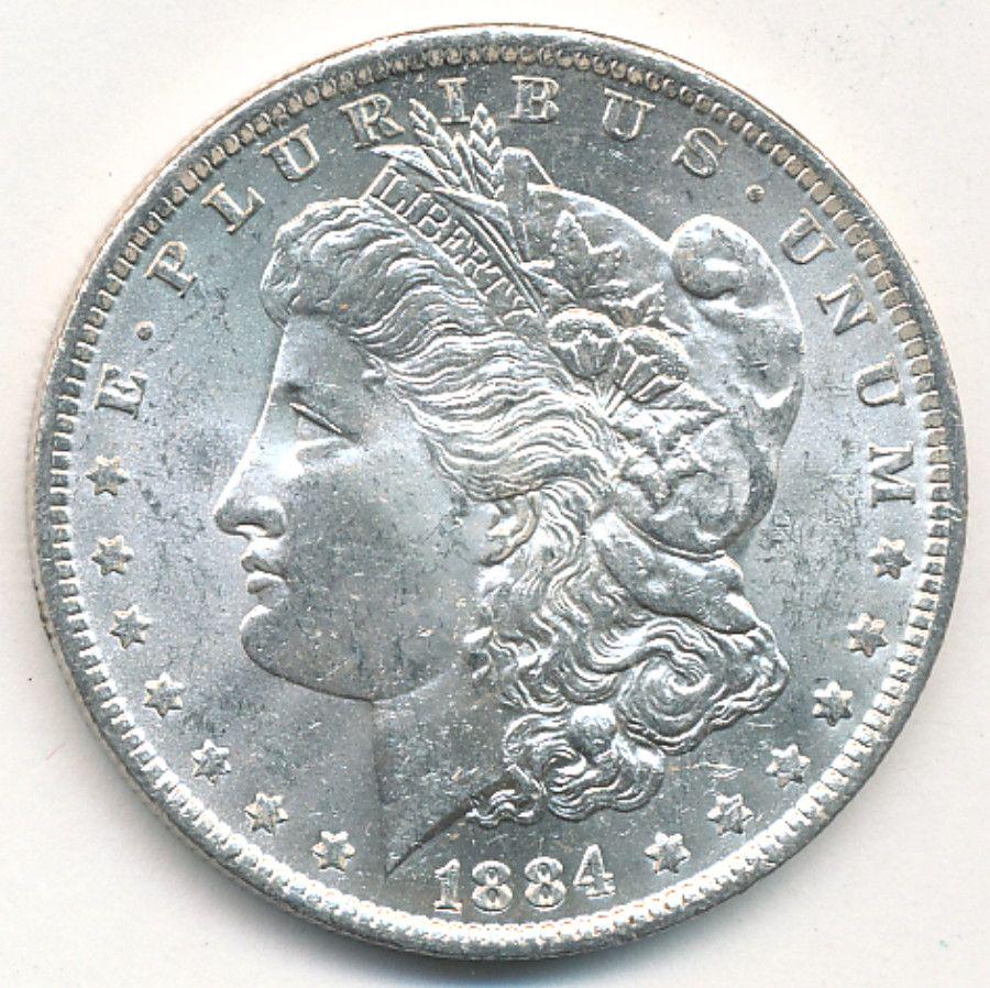 1884-O MORGAN SILVER DOLLAR MS 63/64 (1 of 2)