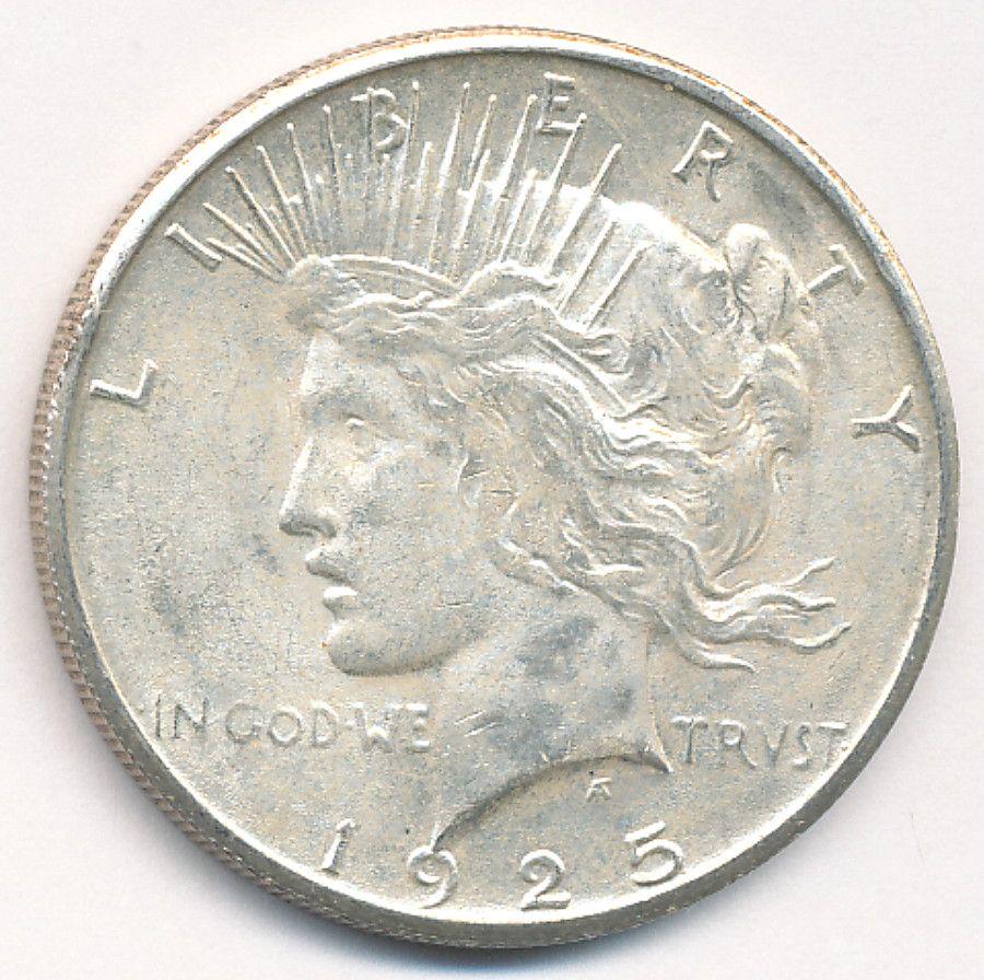 1925-S PEACE SILVER DOLLAR AU/BU CONDITION (1 of 2)