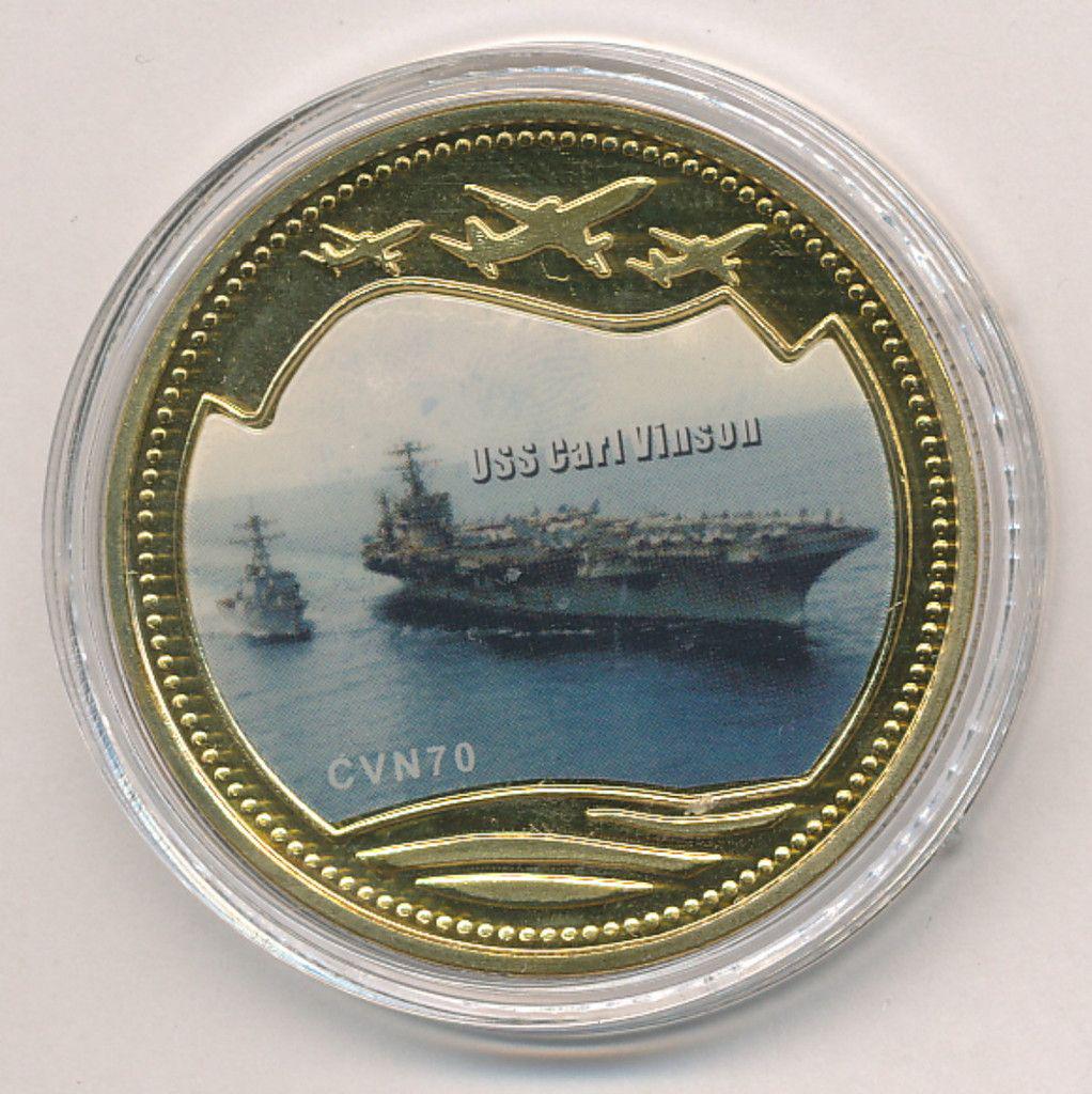 DEPARTMENT OF THE NAVY USS CARL VINSON: WINNER SHALL RECEIVE EXACT COIN SHOWN HERE