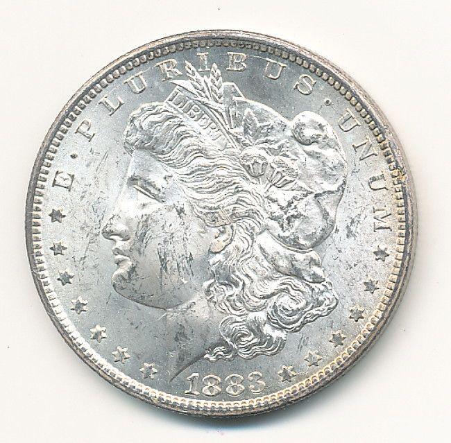 1883-CC MORGAN SILVER DOLLAR MS63 (1 of 2)