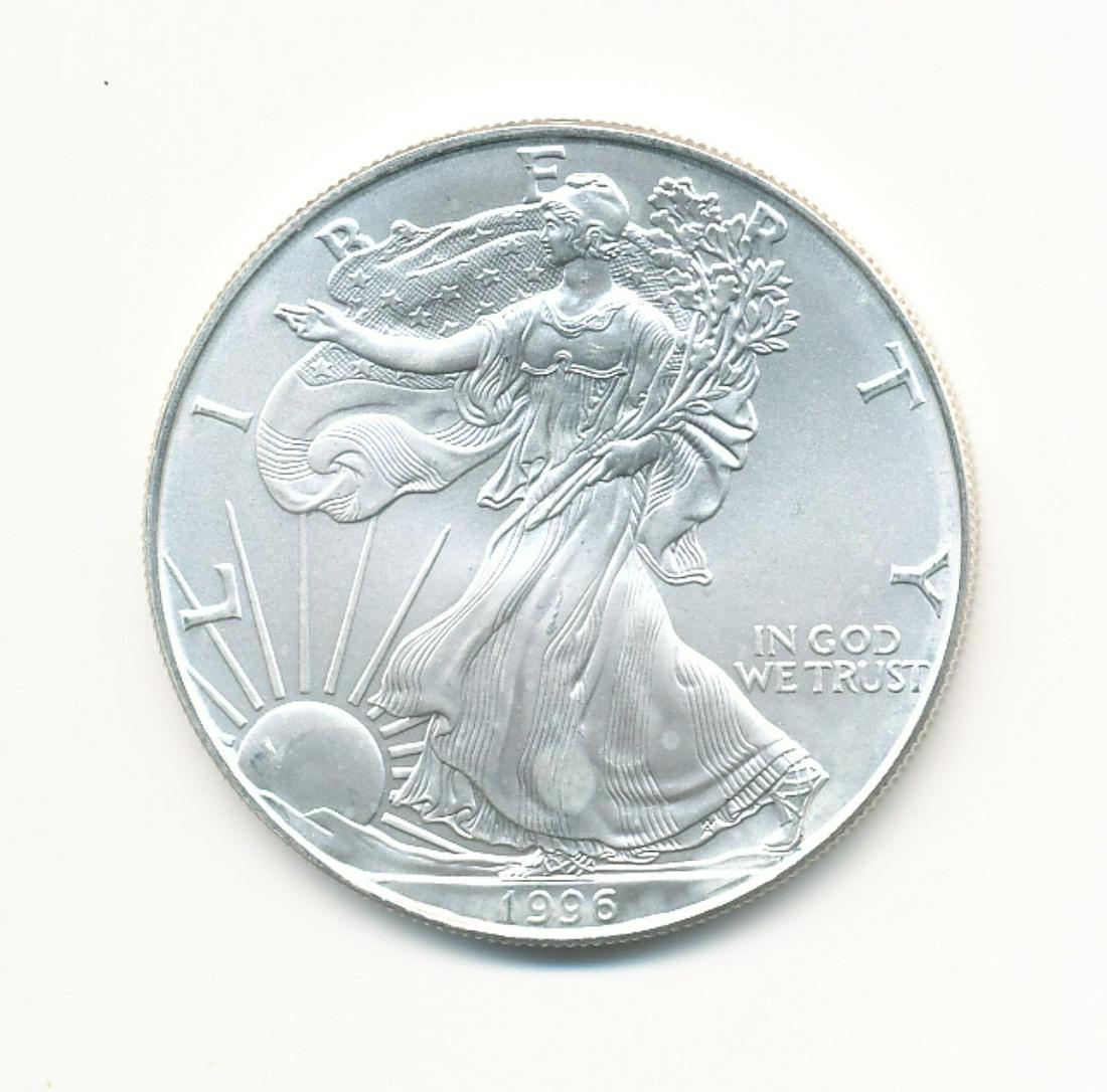 1996 AMERICAN SILVER EAGLE FROM ORIGINAL ROLL EXACT (1 of 2)