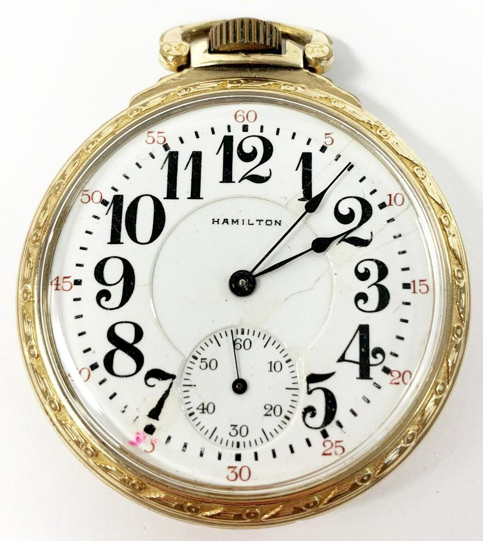 ANTIQUE HAMILTON POCKET WATCH (1 of 10)