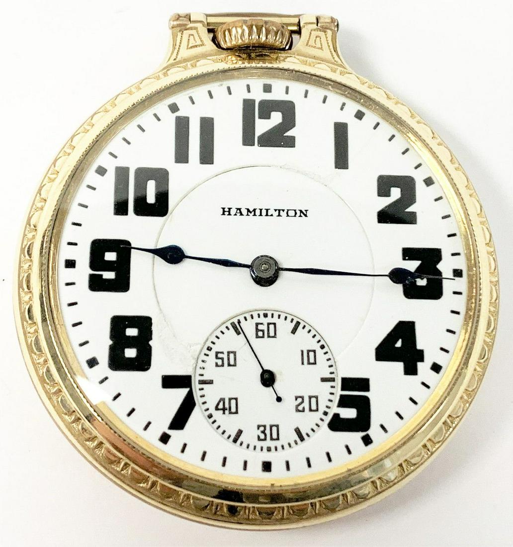 HAMILTON RAILROAD POCKET WATCH (1 of 8)