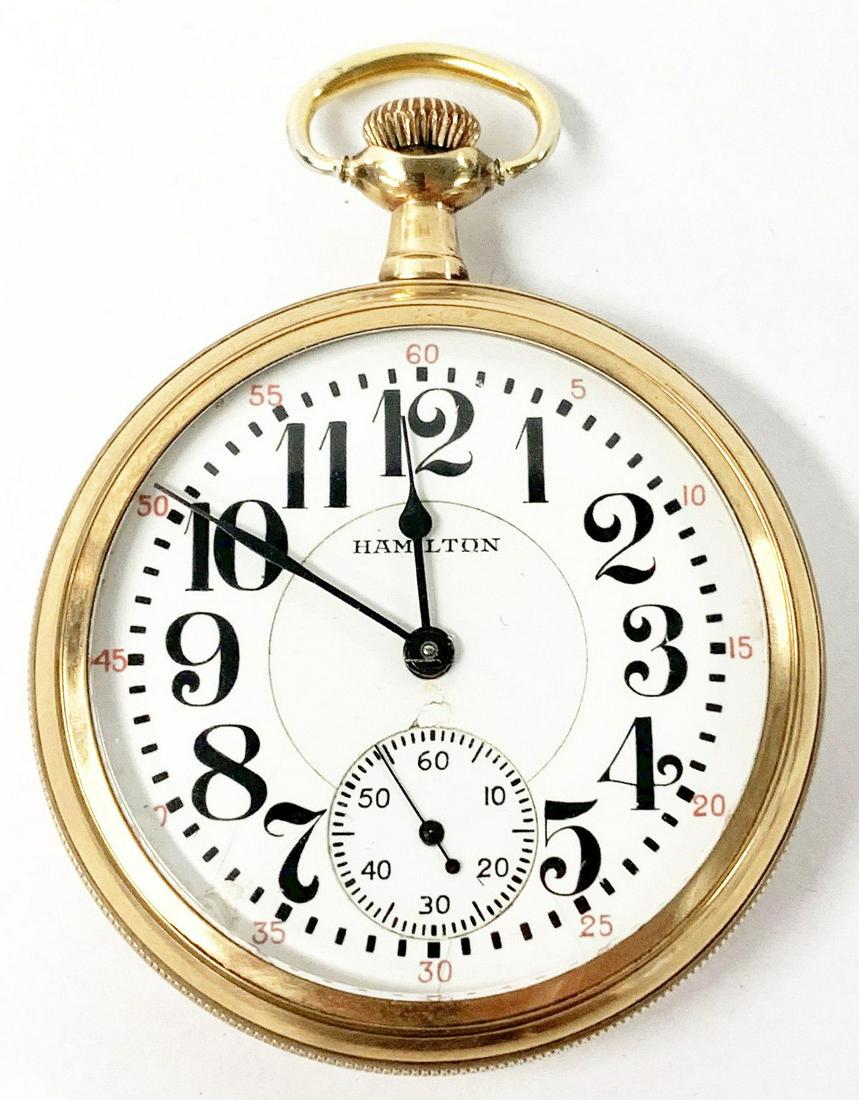 ANTIQUE HAMILTON POCKET WATCH (1 of 8)