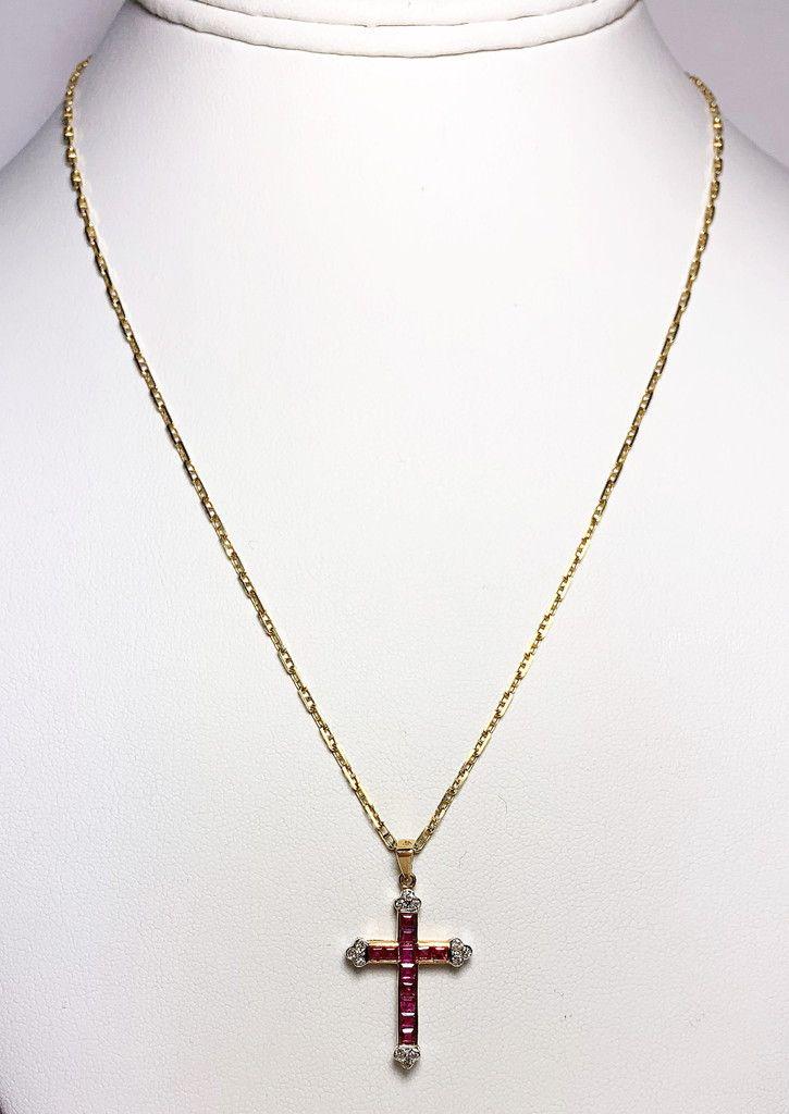 14K GOLD NECKLACE & CROSS PENDANT (1 of 10)