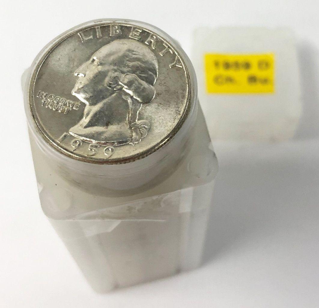 1959-D WASHINGTON QUARTER ROLL (40) $10.00 FACE (1 of 4)