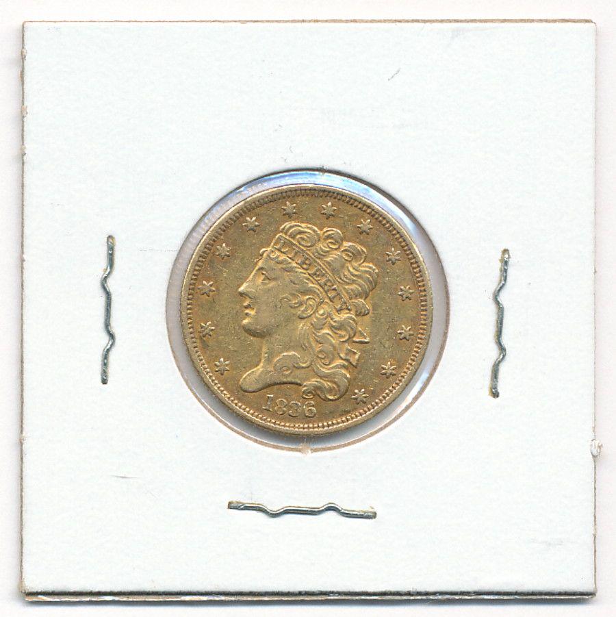 1836 CLASSIC $5 GOLD AU 55 (1 of 2)
