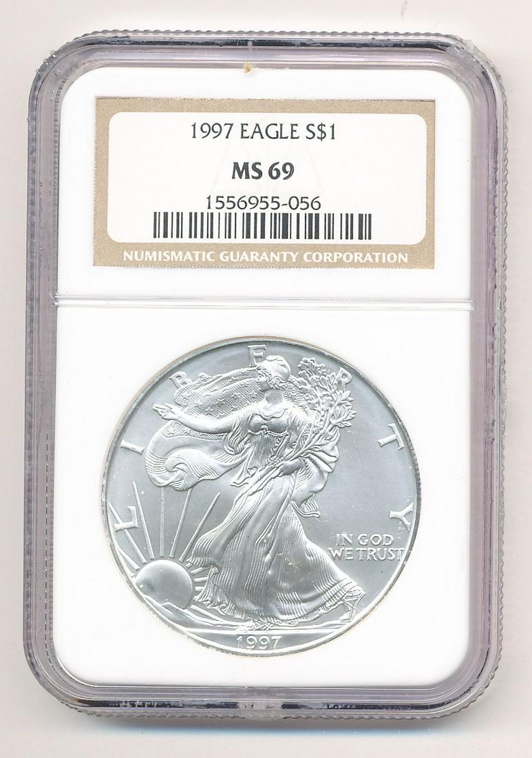 1997 AMERICAN SILVER EAGLE NGC MS69 (1 of 2)