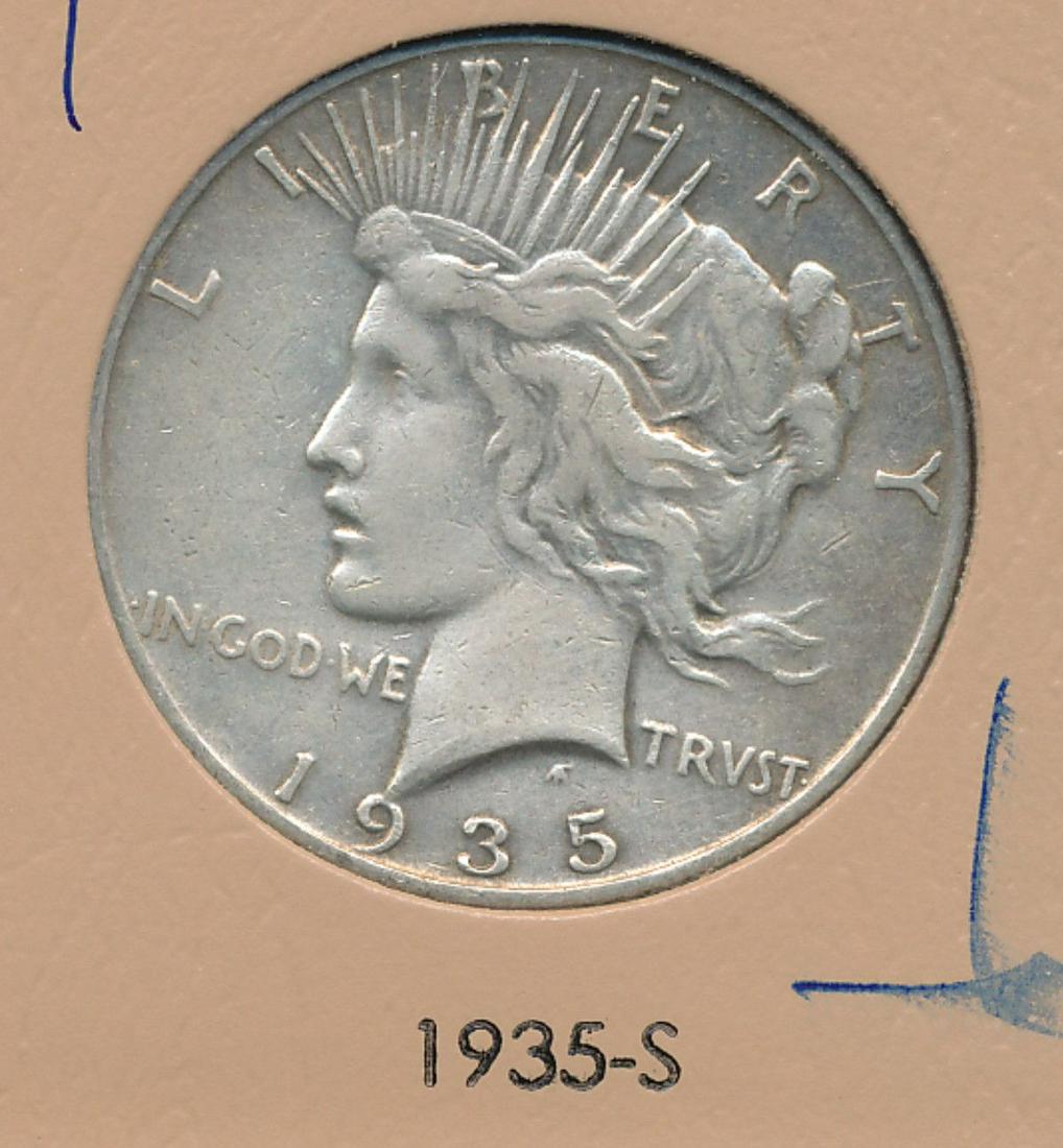 1935-S PEACE SILVER DOLLAR XF/AU (1 of 3)