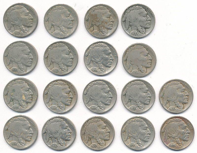 1929-1938 BUFFALO 5C: THIS IS THE SAME CONSIGNOR AS THESE COMPLETE OR NEAR COMPLETE SILVER DOLLAR MORGAN SET. THERE ARE SOME EXTREMELY NICE BUFFALO NICKELS IN HERE. SO PLEASER ENJOY. WE'RE GOING TO AUCTION THEM OFF IN SMAL