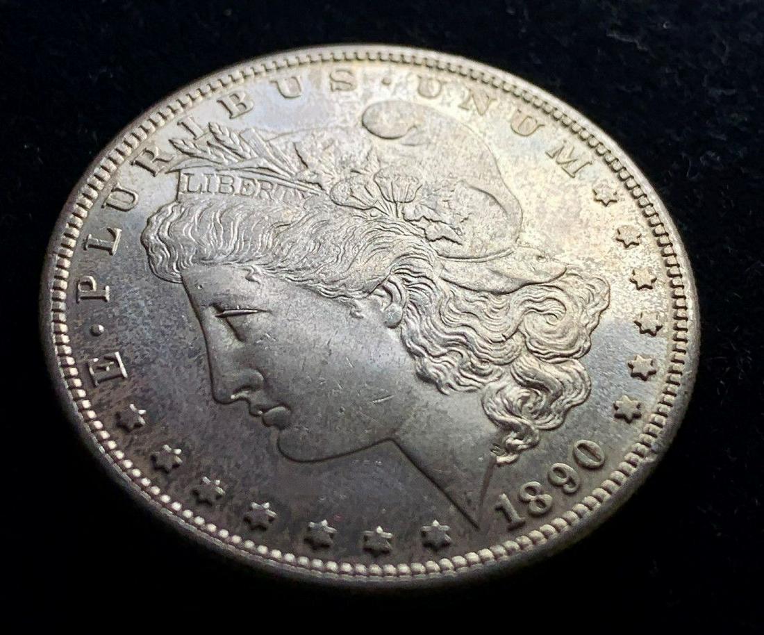 1890-S MORGAN SILVER DOLLAR MS63 PROOF-LIKE (1 of 8)