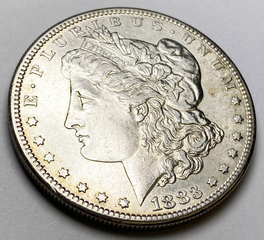 1883-S MORGAN SILVER DOLLAR AU58 (1 of 7)